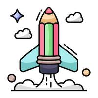 Trendy design icon of writing launch vector