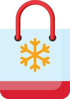 Shopping Bag Christmas Icon Illustrator vector