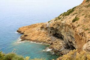 hermoso paisaje griego mar foto