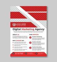 Creative modern digital marketing business flyer design template brochure, cover, annual report, poster, flyer, promotion, advertising, leaflet design vector