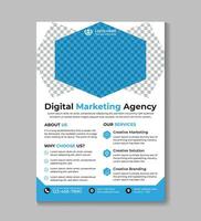 Corporate creative modern digital marketing business flyer design template brochure, cover, annual report, poster, flyer, promotion, advertising, leaflet design vector