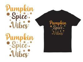 Pumpkin spice vibes autumn text illustration good for t-shirt design, textiles, posters, greeting cards, banners, gifts, shirts, mugs. vector