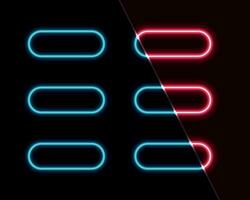 Neon light in the shape geometric rectangle vector illustration.