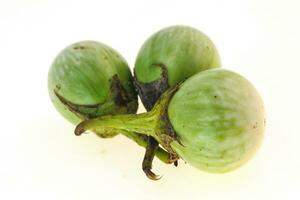 Asian green eggplant - ready for cooking photo