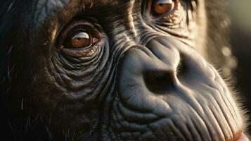 a close up of a gorilla AI Generated photo