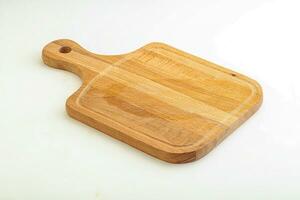 Wooden board for kitchen isolated photo