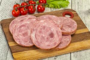 Natural ham made from pork photo