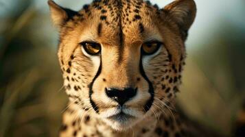 a close up of a leopard AI Generated photo