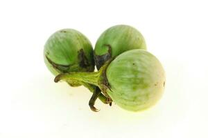 Asian green eggplant - ready for cooking photo