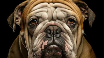 a dog with a sad face AI Generated photo