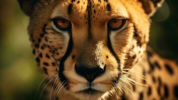 a close up of a cheetah AI Generated photo