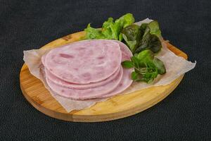 Sliced tasty Ham appetizer photo