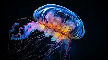 a jellyfish in the water AI Generated photo