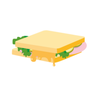 sandwich fromage dessin animé. symbole. logo conception. fond d'écran. png