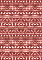 Christmas red graphic paper background, tree, snowflakes and holiday geometric pattern vector