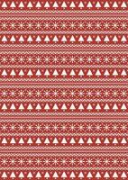 Christmas red graphic paper background, tree, snowflakes and holiday geometric pattern vector