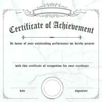 Classic white square marble certificate of achievement paper template vector