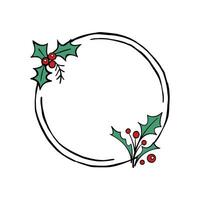 Christmas Circle Frame. Vector illustration for decorate, text, greeting cards and any design.