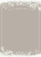 Winter snowflake border and Christmas beige background background vector