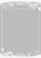 Winter snowflake retro border and Christmas light gray background background vector