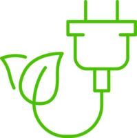 renewable green energy line icon illustration png