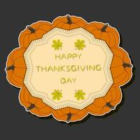 Beautiful illustration on theme of celebrating annual holiday Thanksgiving Day vector