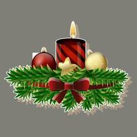 Beautiful illustration on theme of celebrating annual Christmas and New Year holiday vector