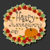 Beautiful illustration on theme of celebrating annual holiday Thanksgiving Day vector