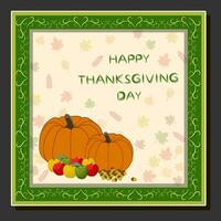 Beautiful illustration on theme of celebrating annual holiday Thanksgiving Day vector