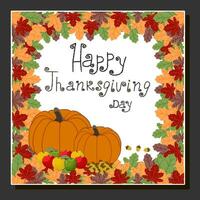 Beautiful illustration on theme of celebrating annual holiday Thanksgiving Day vector