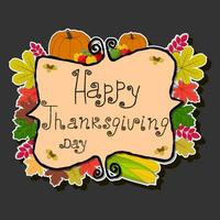 Beautiful illustration on theme of celebrating annual holiday Thanksgiving Day vector