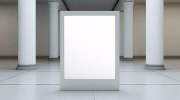 a white box in a room AI Generated photo