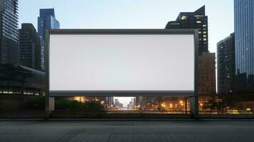 a large reflective billboard in a city AI Generated photo