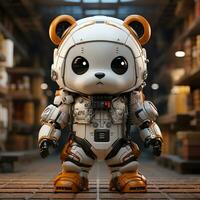 3d robot panda photo