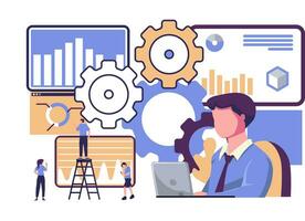 analysis of the evolutionary scale flat vector illustration design