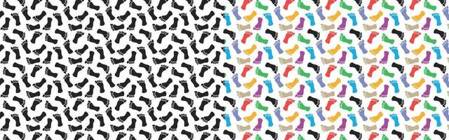 foot print pattern seamless pattern background bare feet imprint vector