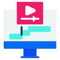 editing video icon for web, UIUX, infographic, etc vector