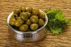 Big green olives photo