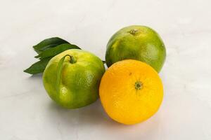 Fresh ripe sweet juicy mandarins photo