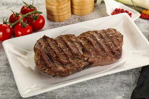 Rib eye steak grilled beef photo