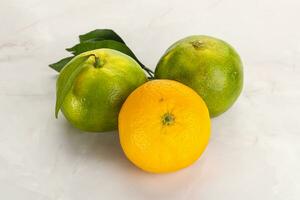 Fresh ripe sweet juicy mandarins photo