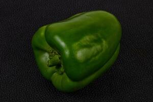 Ripe green bell pepper photo