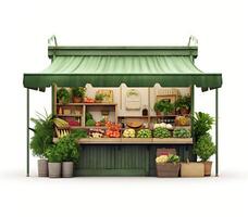 Mini shop illustration on white background photo