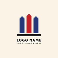 Simple building icon logo vector