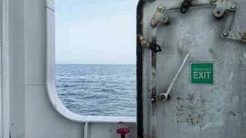 The Sea Water inside Ferryboat video