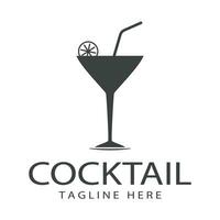 Vector Simple Logo Cocktail