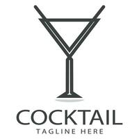 Vector Simple Logo Cocktail