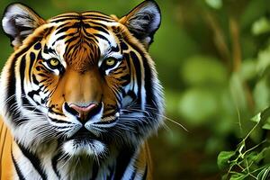 AI Generative of Malayan tiger is under the endangered species photo