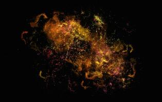 oro y naranja galaxia acuarela estrellas salpicaduras antecedentes foto