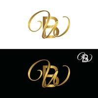 Letter BW luxury modern monogram logo vector design, logo initial vector mark element graphic illustration design template